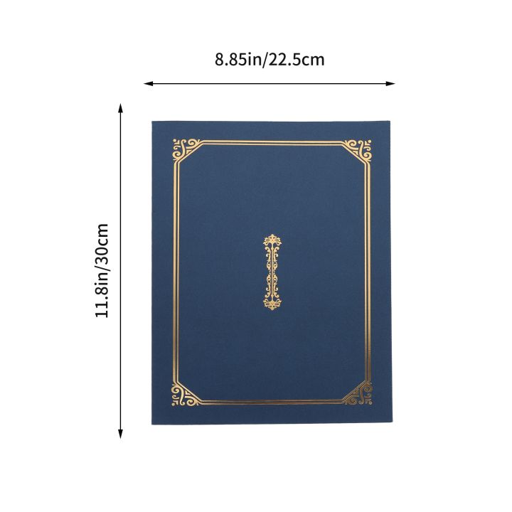 5-pcs-honor-certificate-cover-diploma-paper-covers-shells-metal-frame-black-folders-protective-award