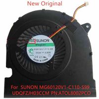 พัดลมระบายความร้อนแล็ปท็อป CPU ของแท้ใหม่สำหรับ SUNON MG60120V1-C110-S99 5V 2.00W UDQFZJH03CCM PN: พัดลม ATOL8002PCO