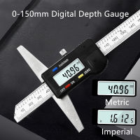 0-150mm Digital Depth Gauge High Precision Depth Vernier Caliper Depth Measuring Ruler Stainless Steel Measuring Tools