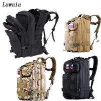 Lawaia Unisex 30-50L Military Backpack Waterproof Nylon Fabric Sports Travel Bag Outdoor Hiking Camping Backpack Gear