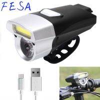 FESA ไฟฉาย LED สำหรับจักรยานขี่จักรยาน Headlignt 350ลูเมนไฟหน้าจักรยาน Night Riding MTB Road Bike โคมไฟ USB Floodlight