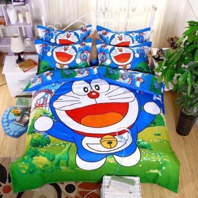 🐯(Doraemon)ชุดผ้าปูที่นอน พร้อมผ้านวม(ครบชุด)สินค้าพร้อมส่ง