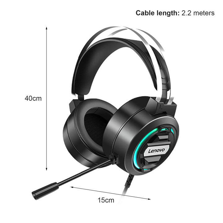 หูฟังเกมสำหรับ-lenovo-h401เฮดโฟนแบบมีสาย7-1ไฟ-rgb-สเตอริโอ-usb-3-5มม-พร้อมไมโครโฟนสำหรับนักเล่นเกม