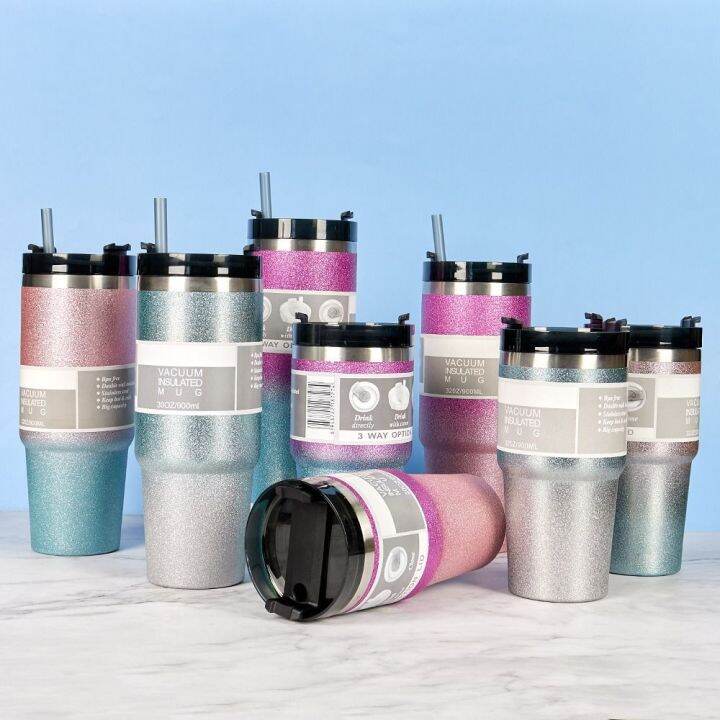 RTEUY Diamond Paint Diamond Paint Thermos Cup Stainless Steel Gradient