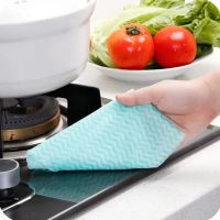 SHANYUANG ม้วนผ้าใช้ในห้องครัวแบบใช้แล้วทิ้งม้วนไร้น้ำมันม้วนผ้าเช็ดจานขี้เกียจถอดออกได้50ชิ้น/ม้วน