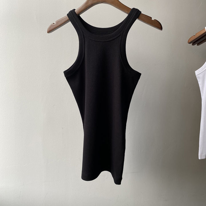 women-tops-new-organic-cotton-tank-thread-solid-color-slim-women-vest