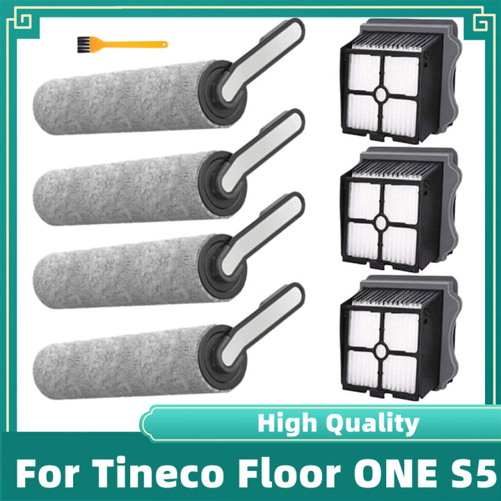 For Tineco Floor ONE S5 Vacuum Cleaner Spare Parts Soft Roller Brush and  Hepa Filter Replacement Wet and Dry Wash Accessories-omvzqf176