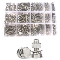 510pcs Set M4 M5 M6 External Hex Bolt Set with Nut Washer Stainless Steel Bolts and Nuts Set Hexagon Head Screw Set for Bicycle