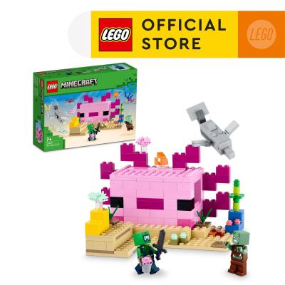 LEGO Minecraft 21247 The Axolotl House Building Toy Set (242 Pieces)