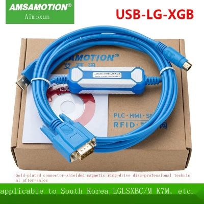 Aimoxun เหมาะสำหรับ LG PLC สายการเขียนโปรแกรม LS XBC XBM K7M Series สายเคเบิลข้อมูล USB-LG-XGB