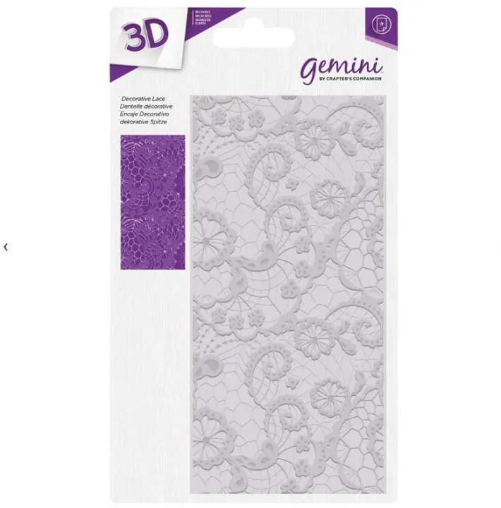 Decorative Lace Gemini 3D Embossing Folder 5.75" x 2.75" Lazada PH