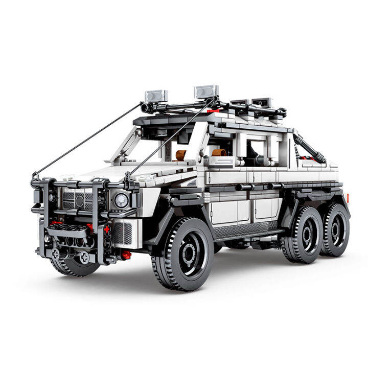 858ชิ้น-g-class-6-6-cross-country-รุ่นความเข้ากันได้-building-blocks-ตกแต่งฟังก์ชั่นคืน-boy-puzzle-assembly-toy