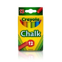 phc8 ชุดระบายสี สีน้ำ สีโปสเตอร์ อย่างดี สีฝุ่น สีเทียน สีชอล์ค Crayola สีชอล์ก หลากสี 12แท่ง (12 Ct. Multi Colored Chalks)