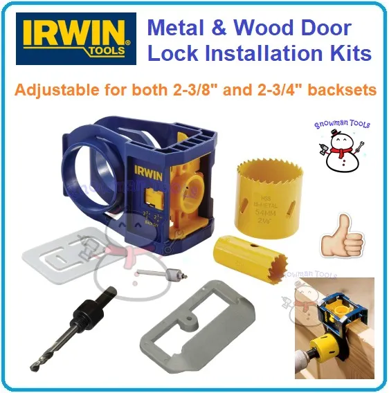 IRWIN Metal & Wood Door Lock Installation Kits BESI KAYU PINTU LOCKS