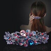 【YF】♣✿◙  New Korean version sparkling crystal flower spring hairpin retro zircon top clip ponytail legant female fashion hair accessories