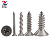 [HOT JIAZZAQQMGW 555] M4.2 M3.5 304สแตนเลส Countersunk หัวตนเองแตะสกรู/GB846ข้ามสล็อตหัวแบนตนเองแตะสกรู50pic