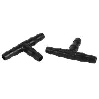 Drip Irrigation Barbed Connectors, Universal Barbed Tee Fittings 100Pcs, Fits 1/4 inch Drip Tubing (4/7mm Tee Pipe)