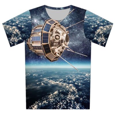 Joyonly 2018 Boys Girls Funny Artificial satellite Space Galaxy Universe T shirt Children Summer Tees T-shirts Baby Cool Tops