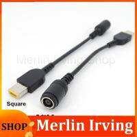 Merlin Irving Shop 10cm 7.9*5.5mm Round Jack to Square Plug End power Adapter Pigtail Charger connector Converter Cable For IBM for Lenovo Thinkpad