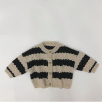 MILANCEL  New Autumn New Kids Sweaters Striped Boys Cardigans Warm Girls Knitwear Children Clothes