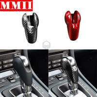 สำหรับ Porsche Macan Panamera ster Cayman 718 911คาร์บอนไฟเบอร์ Auto Gear Handle Cover Shifter แผงตกแต่งรถอุปกรณ์เสริม