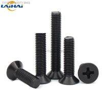 ✿۞ 2/20 M4 M5 M6 M8 Black 304 Stainless Steel Cross Recessed Phillips Flat Countersunk Head Screw Bolt Dia 4 5 6 8mm Length 6-100mm