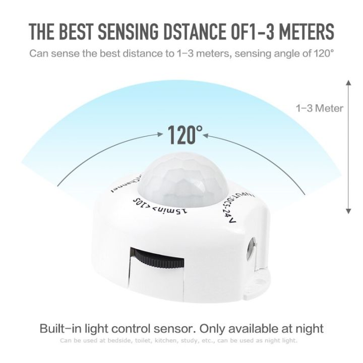 ตัวเชื่อมต่อสวิตช์อัตโนมัติเซ็นเซอร์ตรวจจับการเคลื่อนไหวเคลื่อนไหว-pir-แบบกด5v-12v-แถบเปิดปิด-led-ตัวจับเวลาเปิดใช้งานเซ็นเซอร์ตรวจจับการเคลื่อนไหวเซนเซอร์ตรวจจับ