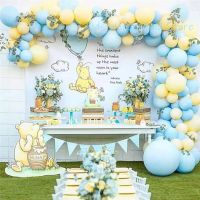 （koko party supplies） ClassicPasteland บอลลูนอาบน้ำเด็กสีเหลือง GarlandWinnie TheBear 1st วันเกิดซุ้มบอลลูนวันแรก