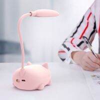 ✼∏✁ USB LED Table Light Foldable Cute Cat Eye Protection Lamp Rechargeable 400mAh Adjustable Gooseneck Kids Gifts for Bedroom Office