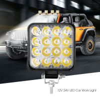 ไฟบาร์ LED แท่ง LED 4นิ้วสำหรับขับรถออฟโร้ดรถเรือรถแทรคเตอร์4X4 SUV ATV 12V ไฟสปอร์ตไลท์48W 18W