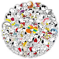 พร้อมส่ง！New Snoopyสนูปี้ PEANUTS sticker สติกเกอร์กันน้ำรูปแบบที่แตกต่างกัน, 50 ชิ้น