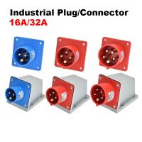 ☍℡❇ IP44 Industrial Plug Waterproof Socket Connector Multiphase Power Plug 16A 32A 3 Pin 4 Pin 5 Pin Coupler 220V 380V 415V