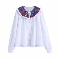 Xitimeao Women New Spring Autumn Blouses Elegant Long Sleeve Sweet Doll Collar Shirt Ladies Tops Bow Tie Shirt