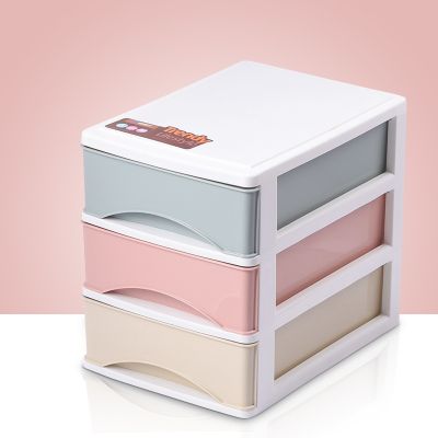 [COD] Drawer type storage desktop office box simple plastic drawer student file sundries