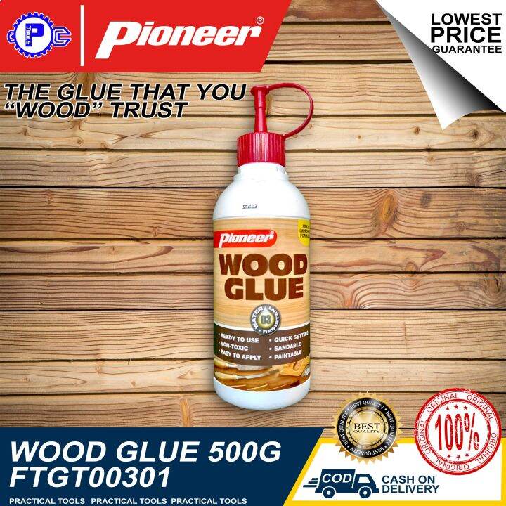 Pioneer Wood Glue 500g WaterResistant Polyvinyl Acetate Adhesive (Easy