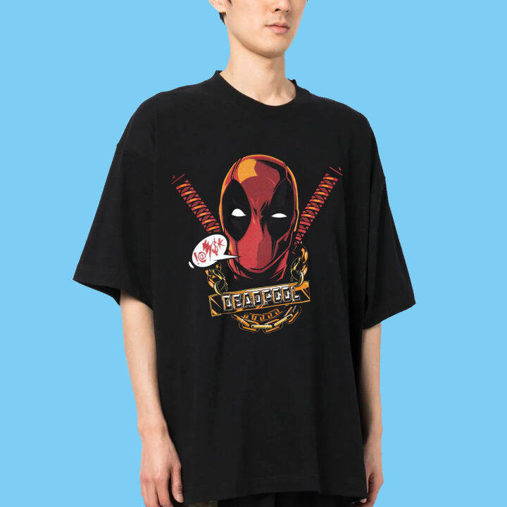 เสื้อยืด-marvel-comics-เสื้อยืด-deadpool-เสื้อยืด-marvel-comics-100-cotton