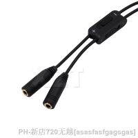 【CW】♣™  Newest 3.5mm Male to 2 Female Stereo Audio Y Splitter Cable With Volume for MP3 Laptop