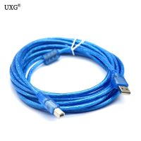 Transparent Blue USB 2.0 Printer Cable Type A Male to Type B Male Dual Shielding for 30cm 50cm 100cm 150cm 3m 5m 1ft 3ft 5ft