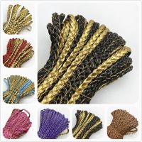 2yards 7mm Golden Base PU Braided Leather Cord Strips for DIY Pendant Neck Bracelet Thread Jewelry Making Supplies Crafts 【hot】niloli