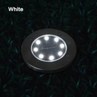 Ground Light Solar Powered Garden Landscape Lawn Lamp 8 LEDs Buried Light Outdoor Road Stairs Decking light With light Sensor