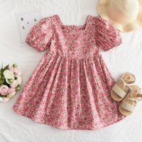 New Summer Floral Girls Casual Dresses Flower Girl Dresses Short Sleeve Childrens Clothing Toddler Baby Kids Clothes Vestidos  by Hs2023