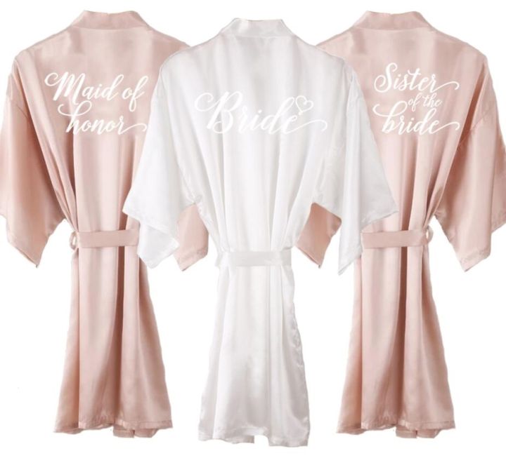 xiaoli-clothing-ใหม่แชมเปญเสื้อคลุมอาบน้ำเจ้าสาวซาติน-ผ้าไหม-robe-ผู้หญิงเจ้าสาวน้องสาวทีมแม่ของขวัญอาบน้ำเพื่อนเจ้าสาวงานแต่งงานสั้น-robes