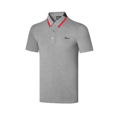 New 2023 golf clothing short-sleeved mens golf ball clothes outdoor sports top breathable tide polo shirt Le Coq TaylorMade1 FootJoy G4 Master Bunny PING1 XXIO PEARLY GATES 卍