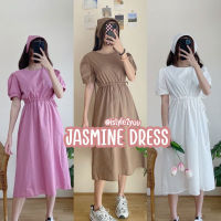 D062 : JASMINE DRESS เดรสตัวยาวเอวรูดเชือก