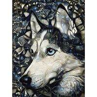 [COD] Cross-border supply of goods diamond painting animal husky full decorative US station exclusive