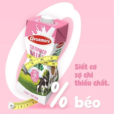 Lốc 4 hộp sữa tươi tách béo tiệt trùng không đường avonmore uht skimmed - ảnh sản phẩm 2