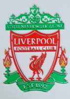 LIVERPOOL โลโก้ลิเวร์พลู เหล็กตัดเลเซอร์ ขนาดสเกล 30*22.5cmหนา 2.5 mmหนัก0.5kg แบบแขวนทำสีเหมือนจริงเคลือบเคฟล่าเพิ่มเติมเสริมมิติสวยมีมิติพ่นสี 2k