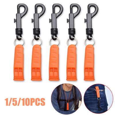 1/5/10pcs Sports Match Dual Band Whistle Plastic Outdoor Camp Hiking Survival Loud Whistle Emergency Multifunction Equipment kit Survival kits