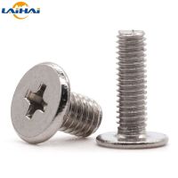 ♣☋ 5-20pcs M1.4 M1.6 M2 M2.5 M3 M4 M5 M6 M8 304 Stainless Steel CM Cross Phillips Ultra Thin Super Low Flat Head Screw Bolt