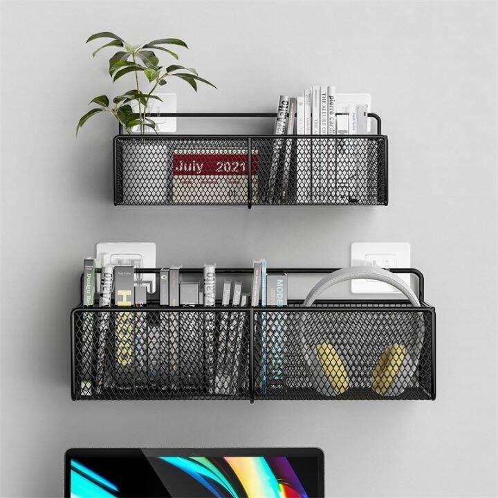 cw-wall-mounted-shelf-shower-shampoo-rack-toilet-accessories-punch-condiment-storage-basket